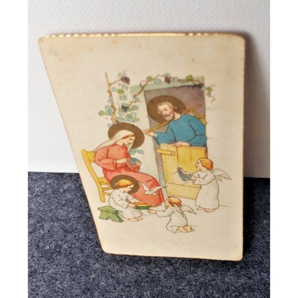 Antique Holy Prayer Card Copyright 1935 by N.G. Basevi Litho in USA